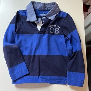 Vineyard Vines Blue & Navy Striped Rugby Polo